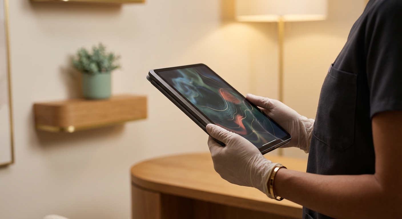 Practitioner reviewing biomarker results with patient